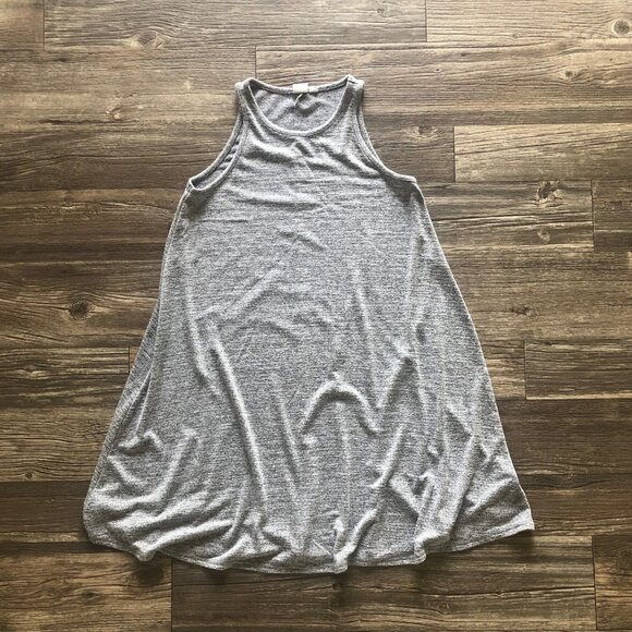 GAP Knit Trapeze Swing Tank Dress in Marled Gray Size XS - Picture 3 of 4